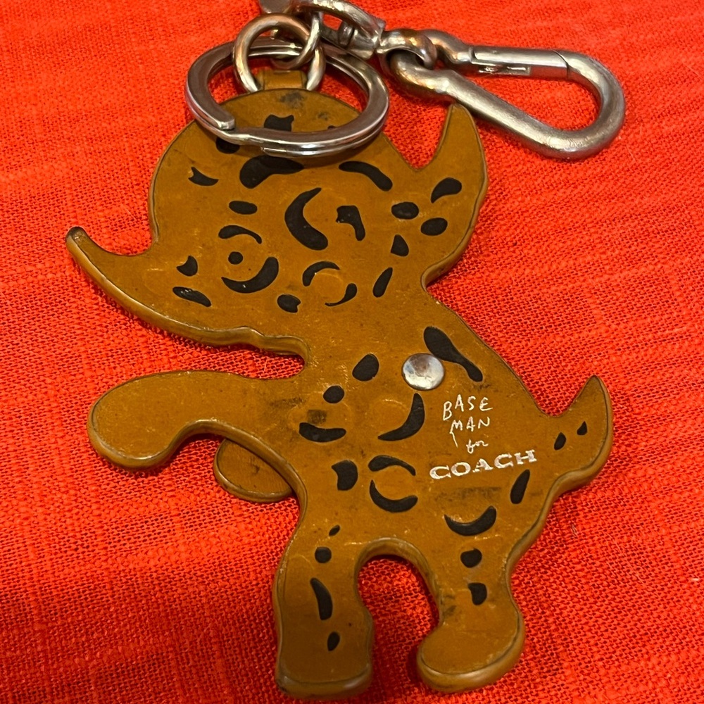 Coach Baseman X Coach Buster Le Fauve Key Ring Purse Bag Charm F58071 Rare - Picture 9 of 12